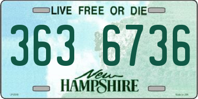 NH license plate 3636736