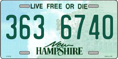 NH license plate 3636740