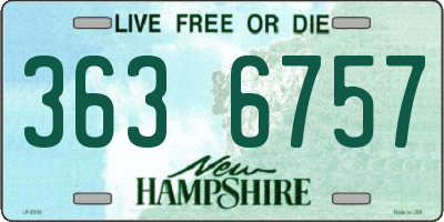 NH license plate 3636757