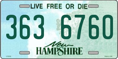 NH license plate 3636760