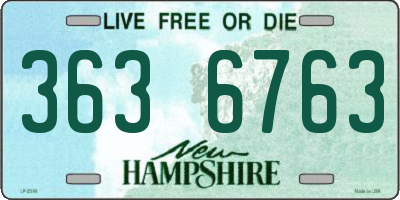 NH license plate 3636763