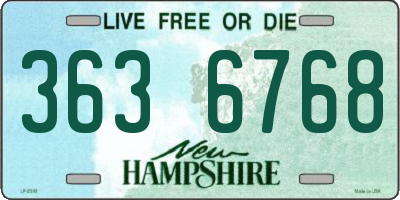 NH license plate 3636768
