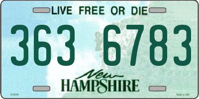 NH license plate 3636783