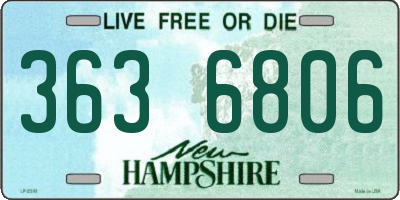 NH license plate 3636806