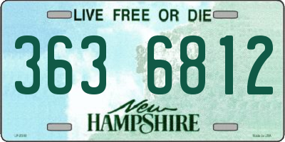 NH license plate 3636812