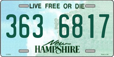 NH license plate 3636817