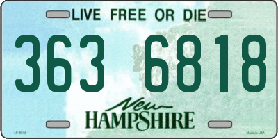 NH license plate 3636818