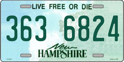 NH license plate 3636824