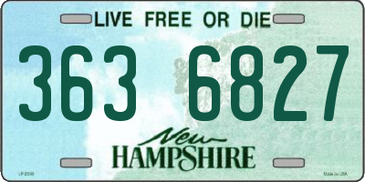 NH license plate 3636827