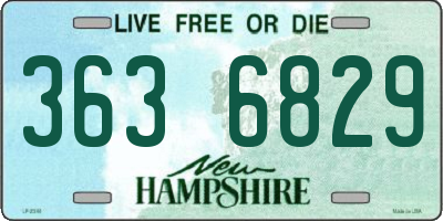 NH license plate 3636829