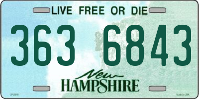 NH license plate 3636843