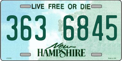 NH license plate 3636845