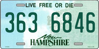 NH license plate 3636846