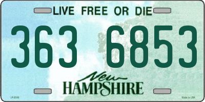 NH license plate 3636853