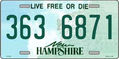 NH license plate 3636871