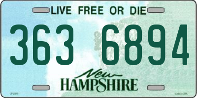 NH license plate 3636894