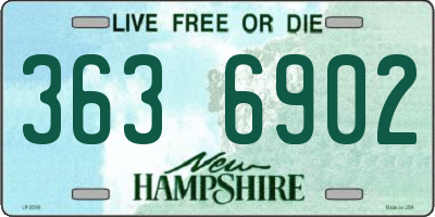 NH license plate 3636902