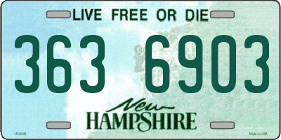NH license plate 3636903