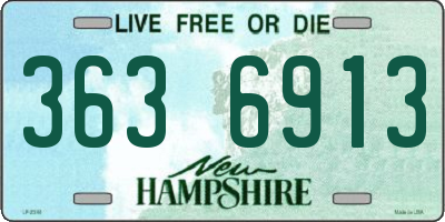 NH license plate 3636913