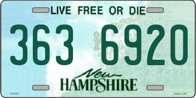 NH license plate 3636920