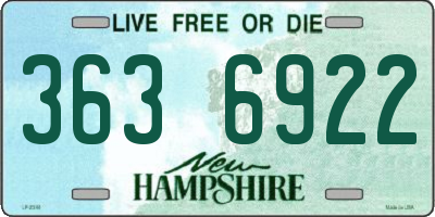 NH license plate 3636922