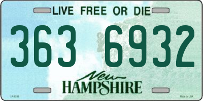 NH license plate 3636932