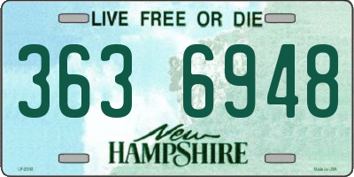 NH license plate 3636948