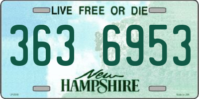 NH license plate 3636953