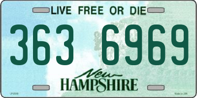 NH license plate 3636969