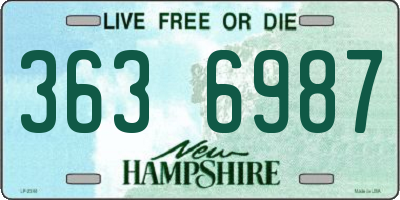 NH license plate 3636987