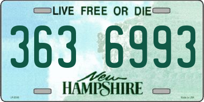NH license plate 3636993
