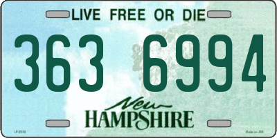 NH license plate 3636994