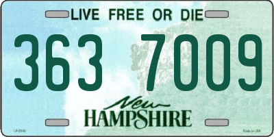 NH license plate 3637009