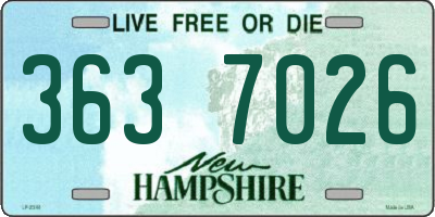 NH license plate 3637026