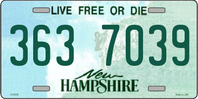 NH license plate 3637039