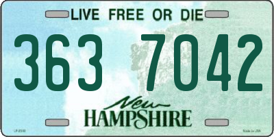 NH license plate 3637042