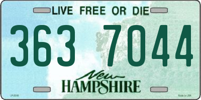 NH license plate 3637044