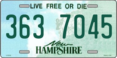 NH license plate 3637045
