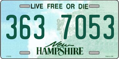 NH license plate 3637053