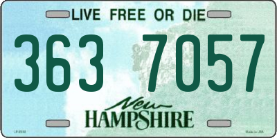 NH license plate 3637057