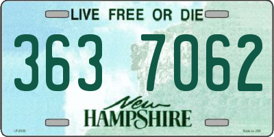 NH license plate 3637062