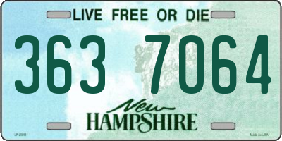 NH license plate 3637064