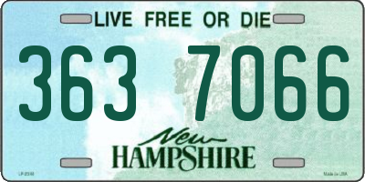 NH license plate 3637066