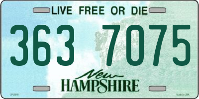 NH license plate 3637075