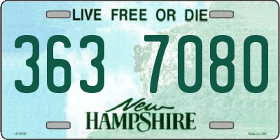 NH license plate 3637080