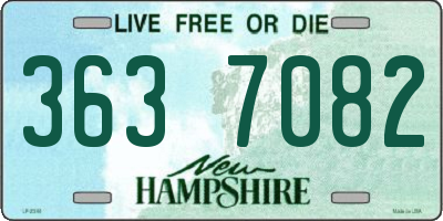 NH license plate 3637082