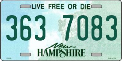 NH license plate 3637083