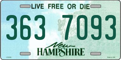 NH license plate 3637093