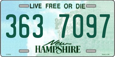NH license plate 3637097