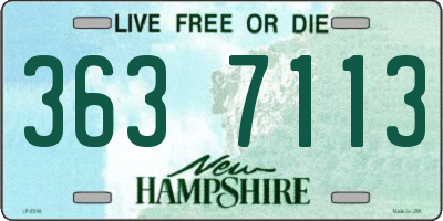 NH license plate 3637113